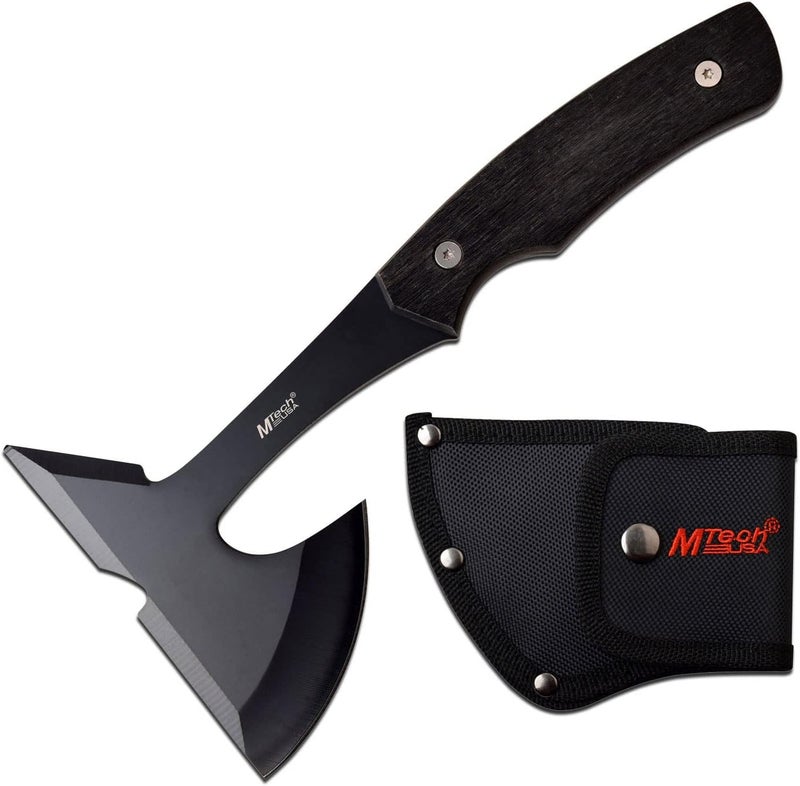 MTECH USA MT-600 Series Axe, Black Blade, Pakkawood Handle, 9 Inches Overall - Image 1
